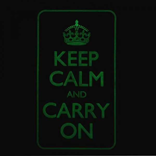 LEGEEON Airsoft Morale Patch 4 LEGEEON Keep Calm Carry On WW2 WWII Morale PVC 3D Hook&Loop Patch
