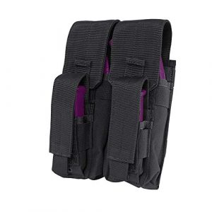 DBM IMPORTS Tactical Pouch 1 DBM IMPORTS Black Molle Tactical PALS Double Kangaroo Magazine Mag Pouch