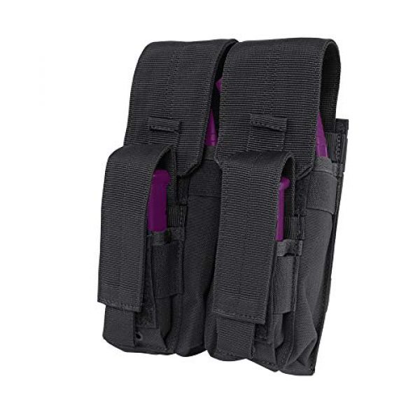 DBM IMPORTS Tactical Pouch 1 DBM IMPORTS Black Molle Tactical PALS Double Kangaroo Magazine Mag Pouch