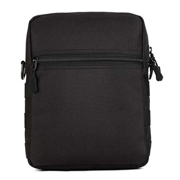 Protector Plus Tactical Pouch 2 Protector Plus Tactical Messenger Bag Men Military MOLLE Crossbody Pack Key Holder Bag Tool Briefcase Assault Gear Handbag Outdoor Utility Carry Satchel (Patch Included)