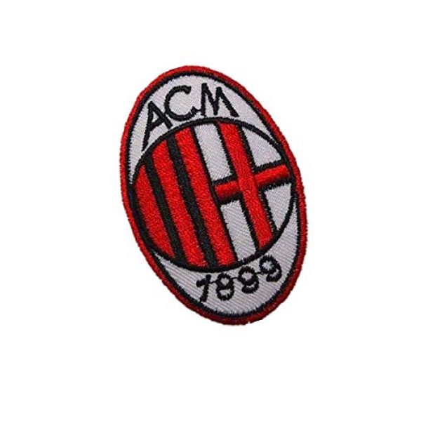 Embroidery Patch Airsoft Morale Patch 2 Italy AC Milan Soccer Football Team Military Hook Loop Tactics Morale Embroidered Patch