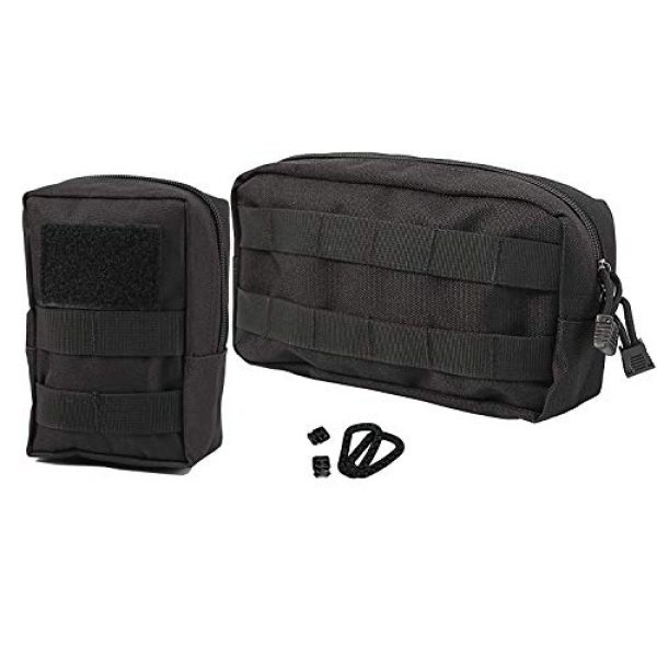 LefRight Tactical Pouch 1 LefRight 2 Pack Small Molle Pouch Multipurpose EDC Compact Admin Pouch Utility Tool Bag combo Clips