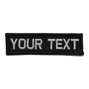Tactical Gear Junkie Airsoft Morale Patch 1 Customizable Text 1x3 Patch w/Hook Fastener Patch - Black