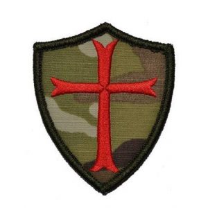 Embroidered Patch Airsoft Morale Patch 1 Knights Templar Shield Cross 3D Tactical Patch Military Embroidered Morale Tags Badge Embroidered Patch DIY Applique Shoulder Patch Embroidery Gift Patch