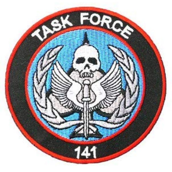 Tactical Embroidery Patch Airsoft Morale Patch 5 Call of Duty Task Force 141 Tactical Embroidery Patch Hook & Loop Morale Patch Military Patch for Clothing Accessory Backpack Armband (4pcs)