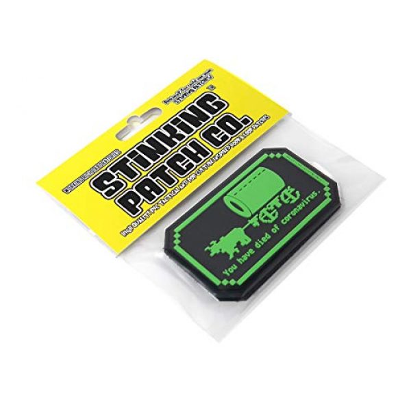 Stinking Patch Co. Airsoft Morale Patch 7 You Have Died of Coronavirus Covid-19 PVC Rubber Tactical Patch | Oregon Trail Inspired | Funny Morale Patch