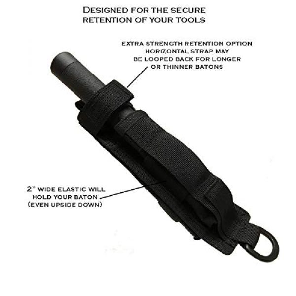 Miles Tactical Tactical Pouch 3 Miles Tactical ASP Molle Baton Holder Pouch fits Expandable Batons and Flashlights