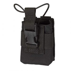 Chase Tactical Tactical Pouch 1 Chase Tactical Adjustable Radio Pouch - Lightweight, Padded -Velcro Strip, Elastic-Corded Retention Strap, Fastener - Upright MOLLE - for Military, Law Enforcement, Medical, Combat Training - Unisex