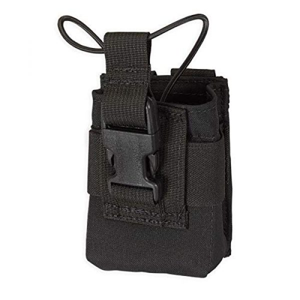 Chase Tactical Tactical Pouch 1 Chase Tactical Adjustable Radio Pouch - Lightweight, Padded -Velcro Strip, Elastic-Corded Retention Strap, Fastener - Upright MOLLE - for Military, Law Enforcement, Medical, Combat Training - Unisex