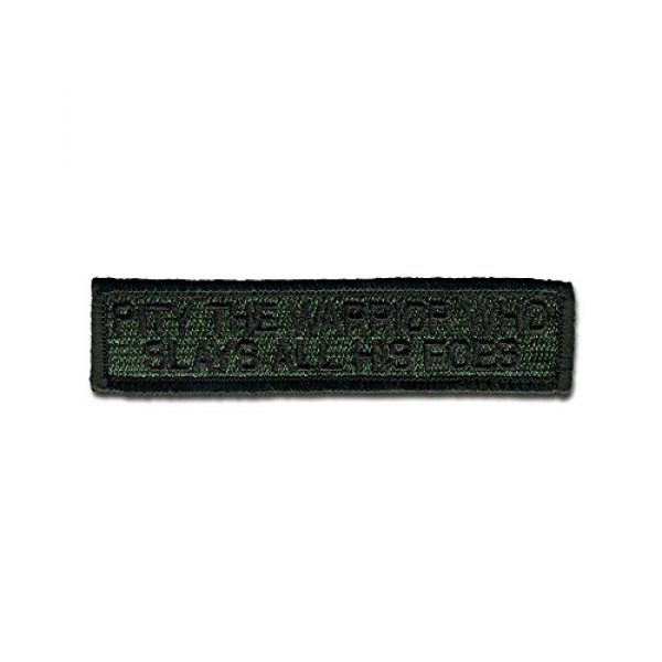 BASTION Airsoft Morale Patch 1 BASTION Morale Patches (Pity The Warrior, ODG) | 3D Embroidered Patches with Hook & Loop Fastener Backing | Well-Made Clean Stitching | Military Patches Ideal for Tactical Bag, Hats & Vest