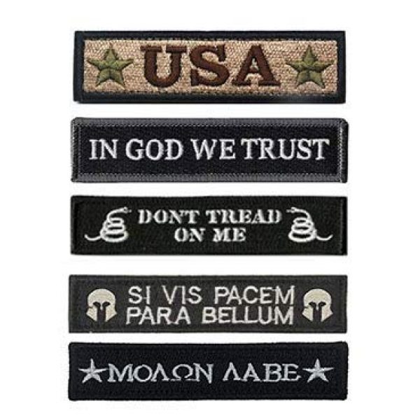 Antrix Airsoft Morale Patch 1 Antrix Bundle 5 Pieces Black Tactical Emblem Badge Patch Full Embroidery Military Patches for Caps,Bags,Backpacks,Tactical Vest,Military Uniforms Etc