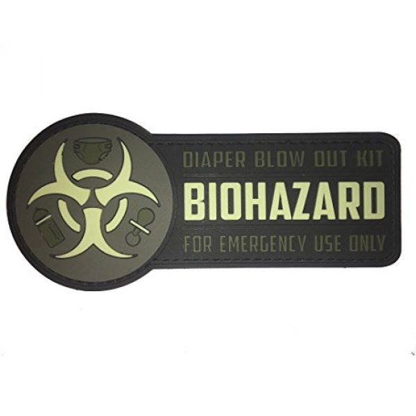 F-Bomb Morale Gear Airsoft Morale Patch 1 Biohazard Diaper Bag PVC Morale Patch
