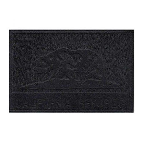 P PULLPATCH Airsoft Morale Patch 1 California Flag Morale Patch | Premium Leather, Velcro Backing, Attach to Hats, Jeans, Vest, Coat | 2x3 in | Midnight Black | by Pull Patch
