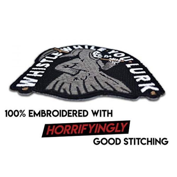Wasted Days Airsoft Morale Patch 4 Wasted Days Whistle While You Lurk Embroidered Patch for Jackets, Iron On or Sew On Novelty Grim Reaper Skeleton