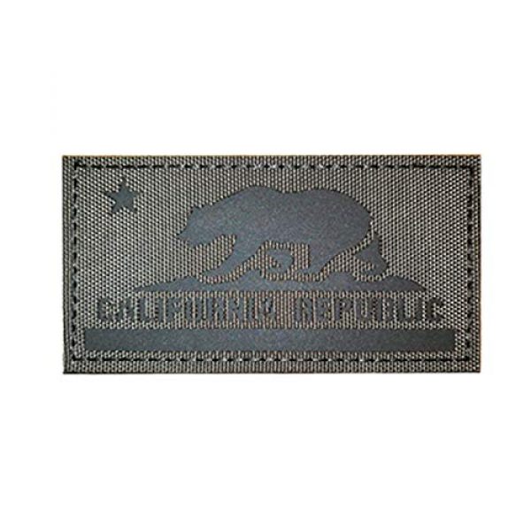 ODSP Airsoft Morale Patch 3 Reflective California State Flag Patch Tactical Military Morale Patches for Hats, Jeans, Jackets, Vest, Coat, Clothes - Fastener Hook and Loop Backing - 3.54 x 1.97Inch