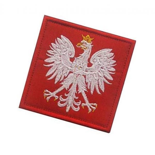 Embroidery Patch Airsoft Morale Patch 3 Poland Flag Polska Eagle Special Force GROM Military Hook Loop Tactics Morale Embroidered Patch (color1)