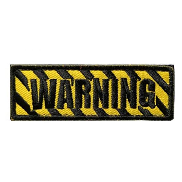 Tactical Embroidery Patch Airsoft Morale Patch 1 Warning Tactical Embroidery Patch Hook & Loop Morale Patch Military Patch for Clothing Accessory Backpack Armband