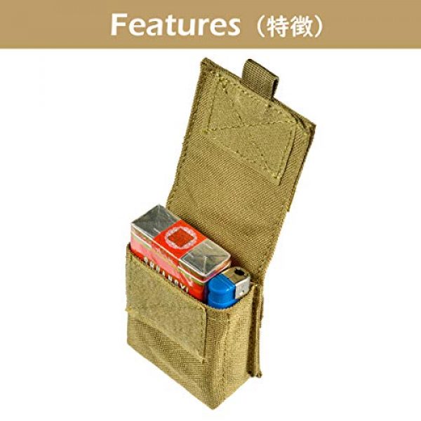 TRIWONDER Tactical Pouch 4 TRIWONDER Tactical Cigarette Pouch Molle Small Military Bag Battery Cigarette Case EDC Utility Card Holder Lighter Slot Mini Cigar Waist Pack
