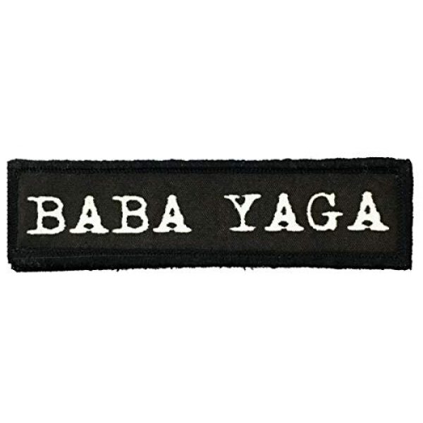 RedheadedTshirts Airsoft Morale Patch 1 1x4" Baba Yaga Morale Funny Tactical Military Patch Hook and Loop Made in The USA