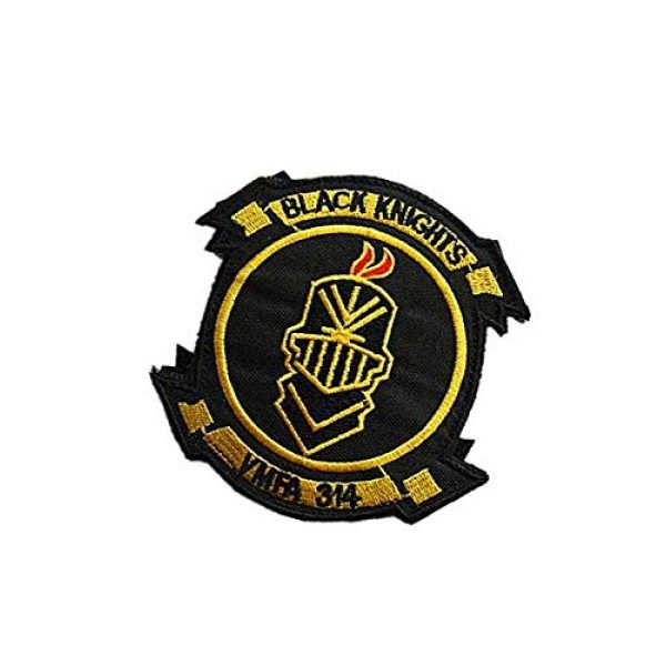 Embroidery Patch Airsoft Morale Patch 3 USMC VMFA 314 Black Knights Military Hook Loop Tactics Morale Embroidered Patch (color1)