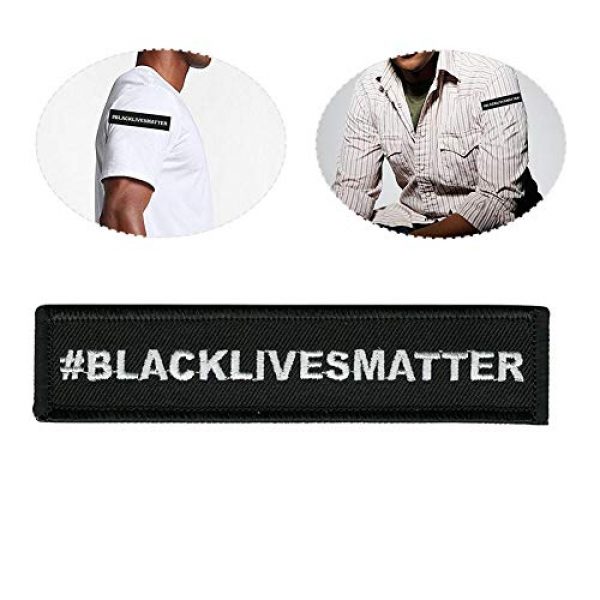 N/M Airsoft Morale Patch 1 N/M Black Lives Matter Embroidery Text Patch Fastener Morale Patch Emblem Patch for Cloths T-Shirt