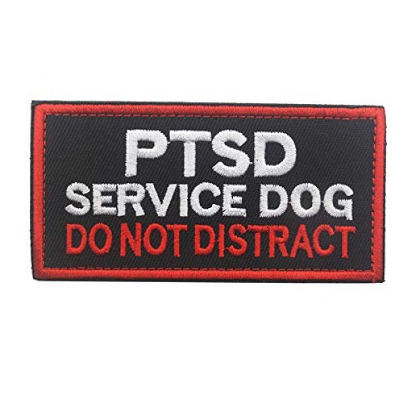 Zhikang68 Airsoft Morale Patch 1 Service Dog PTSD Patch Vests/Harnesses Do Not Distract Applique Embroidered Fastener Hook & Loop Emblem Military Tactical Army Morale Patches for Dogs and Pets