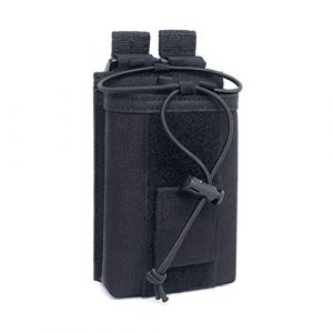 abcGoodefg Tactical Pouch 1 abcGoodefg 1000D Adjustable Molle Tactical Pouch Radio Holster Case Walkie Talkie Holder Duty Belt, 5.3"x 3.5"x 1.6" (Black)