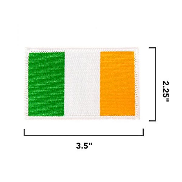 Desert Cactus Airsoft Morale Patch 2 Ireland Flag Patch Bulk 3-Pack 3.5Wx2.25H State Iron On Sew Embroidered Tactical Morale Back Pack Hat Bags Irish (3-Pack Patch)
