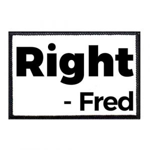P PULLPATCH Airsoft Morale Patch 1 Right - Fred Morale Patch | Hook and Loop Attach for Hats, Jeans, Vest, Coat | 2x3 in | by Pull Patch