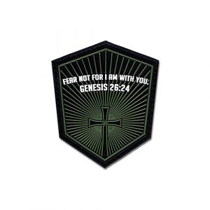 BASTION Airsoft Morale Patch 1 Bastion Tactical Combat Badge PVC Morale Patch Hook and Loop Patch - Genesis 26:24 ODG