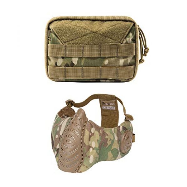 OneTigris Tactical Pouch 1 OneTigris Multicam Admin Pouch & Tactical Airsoft Mesh Mask