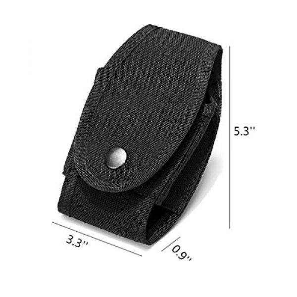 Linzze Tactical Pouch 3 Linzze Handcuffs Case with Clip Law Enforcement Handcuffs Holder Ponch Loop Belt Case Holster for Duty Belt Nylon Material Standard Size (Black)