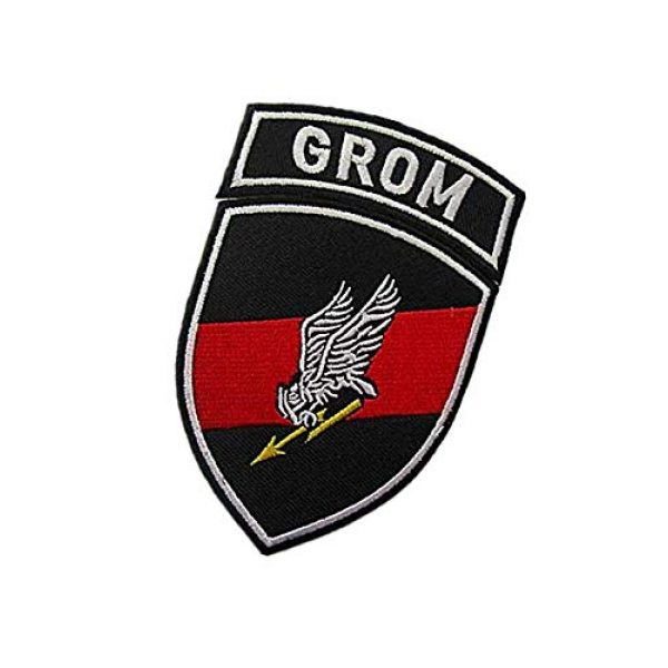 Embroidery Patch Airsoft Morale Patch 3 2 Pieces Polish Special Forces GROM TF-49 Military Hook Loop Tactics Morale Embroidered Patch