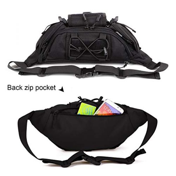 Protector Plus Tactical Pouch 2 Protector Plus Tactical Fanny Pack Military Running Waist Bag Sling Hip Belt MOLLE Army Lumbar Gear Pocket (Patch Included)
