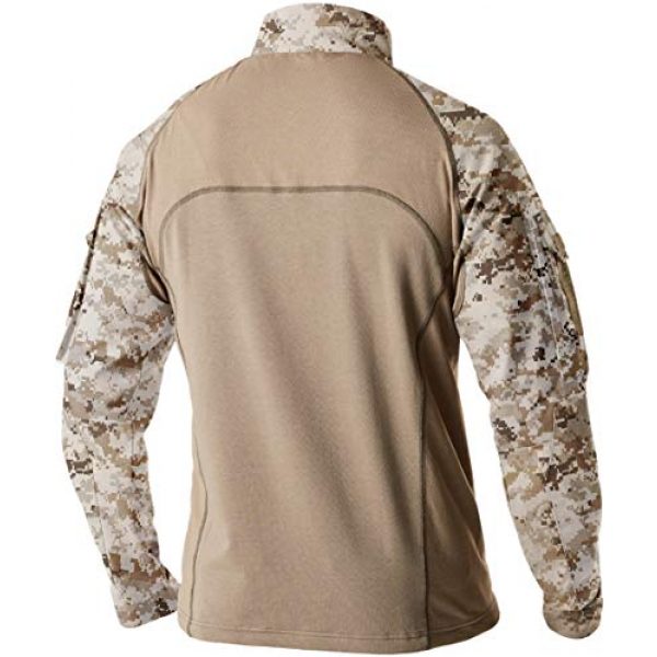 CQR Tactical Shirt 2 Men's Combat Shirt Tactical 1/4 Zip Assault Long Sleeve Military BDU Shirts Camo EDC Top