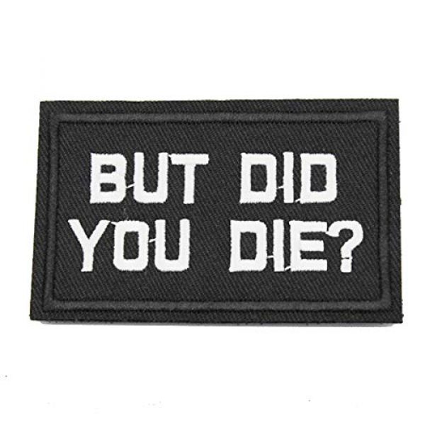 DATOUWEN ACCESSARY Airsoft Morale Patch 1 ZHDTW But Did You Die Words Letter Embroidered Tactical Patches with Hook and Loop (DT-023)