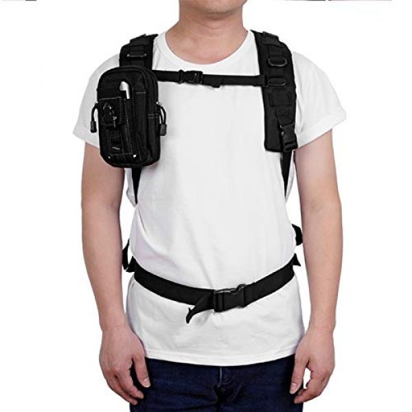 LGL Tactical Pouch 3 LGL Tactical Sling Bag Tactical Belt Bag - Hunting Bags Tactical Pouch Bag Belt Waist Bag Military Pack Phone Case Pocket for Phone Tool Pouch Bag Mini Utility Pouch (Color : Black)