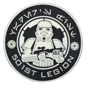 Tactical PVC Patch Airsoft Morale Patch 1 Glowing in Dark Star Wars 501st Stormtrooper Legion Logo PVC Military Tactical Morale Patch Badges Emblem Applique Hook Patches for Clothes Backpack Accessories