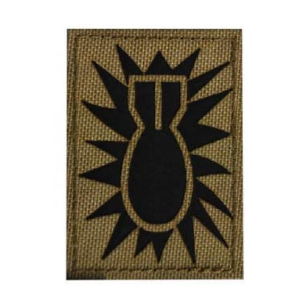 Tactical Embroidery Patch Airsoft Morale Patch 4 IR Explosive Ordnance Disposal Tab EOD Infrared Reflective Tactical Embroidery Patch Hook & Loop Morale Patch Military Patch for Clothing Accessory Backpack Armband (3pcs)