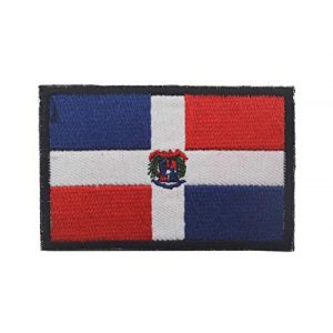 Tactical Embroidery Patch Airsoft Morale Patch 1 Dominican Flag Embroidery Patch Military Tactical Morale Patch Badges Emblem Applique Hook Patches for Clothes Backpack Accessories