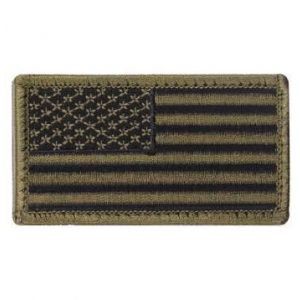 F-Bomb Morale Gear Airsoft Morale Patch 1 American Flag Tactical Morale Patch - Embroidered USA Flag with Hook and Loop Backing (Olive Drab/Black)