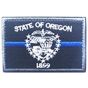 Tactical Embroidery Patch Airsoft Morale Patch 1 State Flag of Oregon Embroidery Patch Military Tactical Morale Patch Badges Emblem Applique Hook Patches for Clothes Backpack Accessories