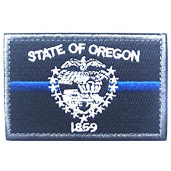 Tactical Embroidery Patch Airsoft Morale Patch 1 State Flag of Oregon Embroidery Patch Military Tactical Morale Patch Badges Emblem Applique Hook Patches for Clothes Backpack Accessories