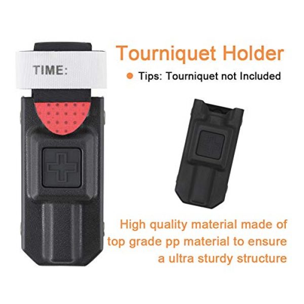 MGFLASHFORCE Tactical Pouch 3 MGFLASHFORCE Tourniquet Holder Pouch, Turniquit Holster Molle Tourniquet Case for CAT Tourniquets Gen 7 and Previous Versions, Fits Duty Belt up to 2" Wide