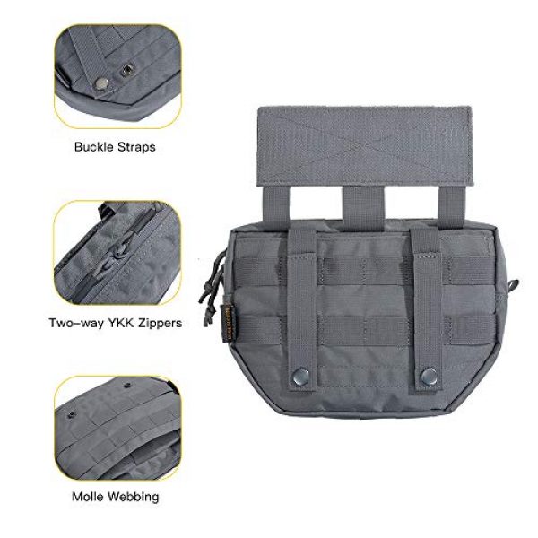 EXCELLENT ELITE SPANKER Tactical Pouch 4 EXCELLENT ELITE SPANKER Tactical Drop Dump Pouch Molle Tool Pouch with Hook & Loop Carrying Kit Bag for Tactical Vest Chest Rig