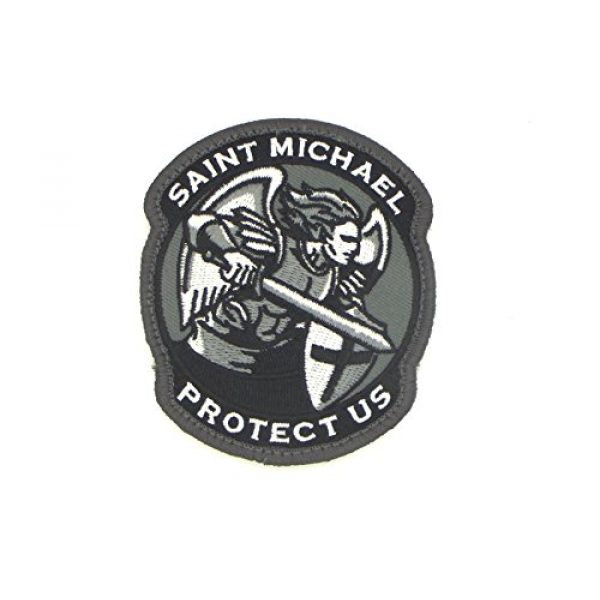 MilSpec Monkey Airsoft Morale Patch 1 Saint Michael Modern Morale Patch (Black (SWAT) by MilSpec Monkey