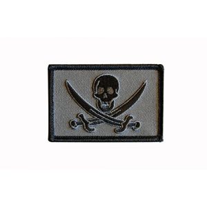 DREAM ARMY Airsoft Morale Patch 1 Mas Grey Calico Jack Patch Navy SEAL VBSS Pirate Flag Morale Patch Hook Backing