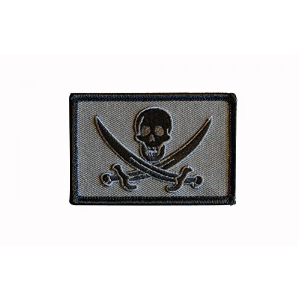 DREAM ARMY Airsoft Morale Patch 1 Mas Grey Calico Jack Patch Navy SEAL VBSS Pirate Flag Morale Patch Hook Backing