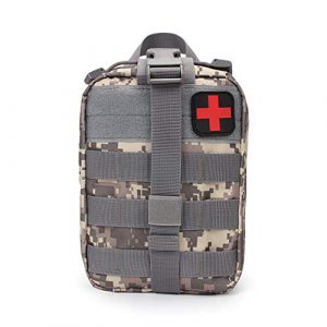 Danlan Tactical Pouch 1 Danlan First Aid Kit Tactical Survival Kit Molle Rip Away EMT Pouch Bag IFAK Medical(Bag Only) (ACU Camouflage)