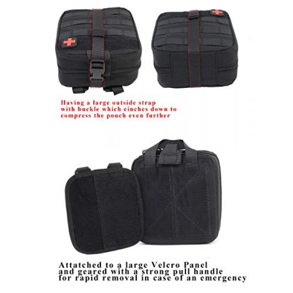 GoodTake Tactical Pouch 5 GOOD TAKE First Aid Pouch, Patch Bag, Molle Hook and Loop Amphibious Tactical Medical kit EMT Emergency EDC Rip-Away Survival IFAK Pouch,